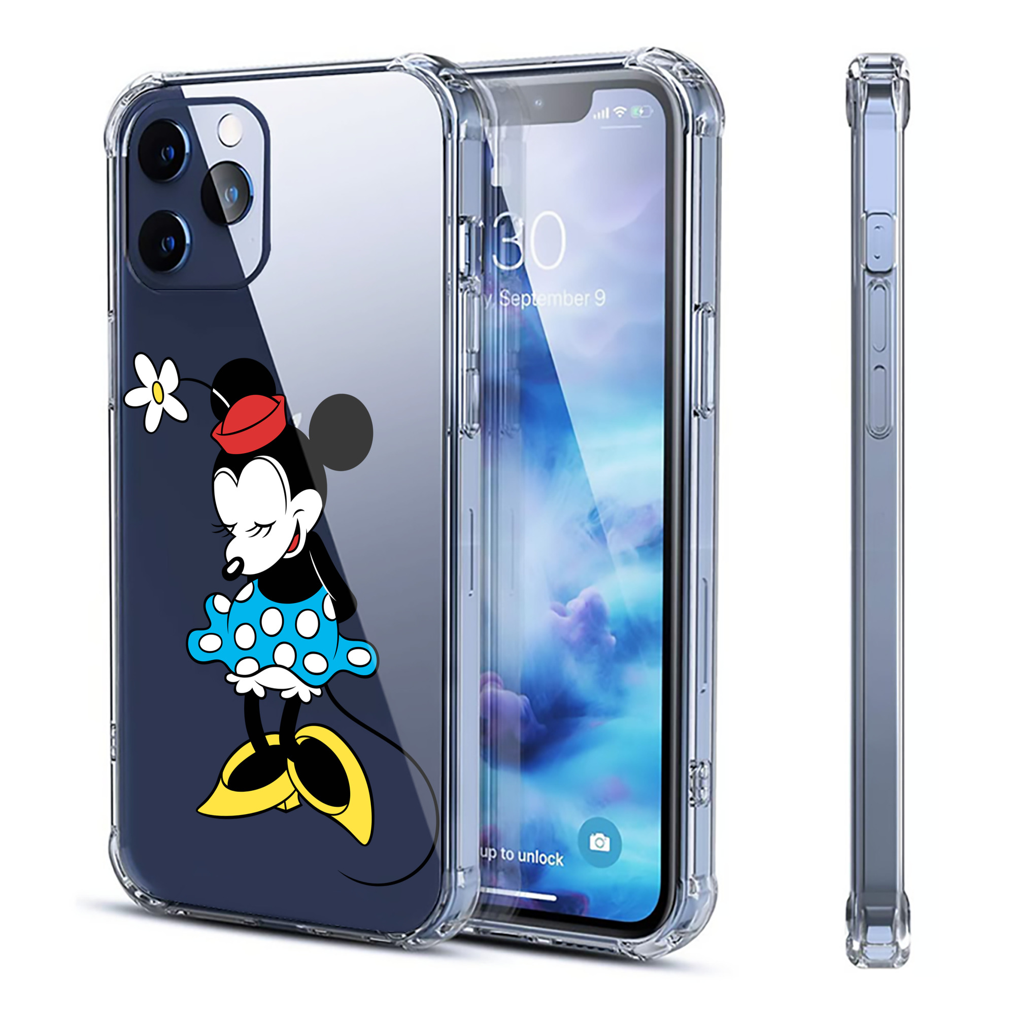 （画像用） ミッキーマウス Mickey Mouse 【iPhone 12シリーズ対応】透明スマホケース（クリアソフトケース）